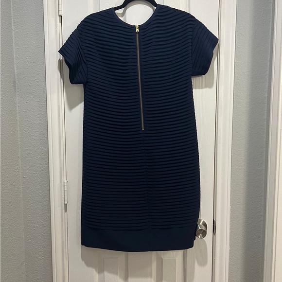 J. Crew Midnight Blue Textured Midi Dress - Picture 6 of 7